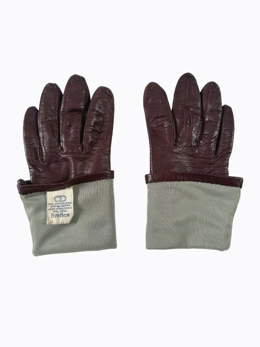 Vtg Fownes Chocolate Brown Leather Gloves 7 Antron Lined Academia Preppy Luxury